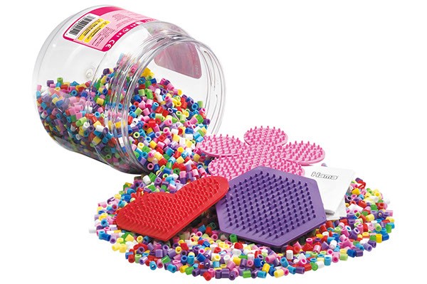 Hama pärlor midi + stiftplattor, i plastlåda Diameter pärla midi: 5,0 mm, pärlor färgade - 1 st (2051) | Leksaker - Kreativitet - Pärlor | GameStuff