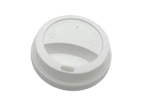 Drikkelåg Plast Ø90xh20mm Til Kaffebæger Hvid,50 Stk/Ps - (50 Stk.)