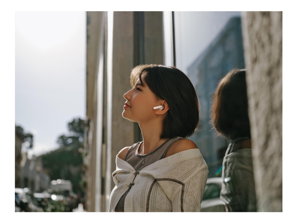 Sennheiser ACCENTUM Open - Ægte trådløse øretelefoner med mik. - i øret - Bluetooth - fløde