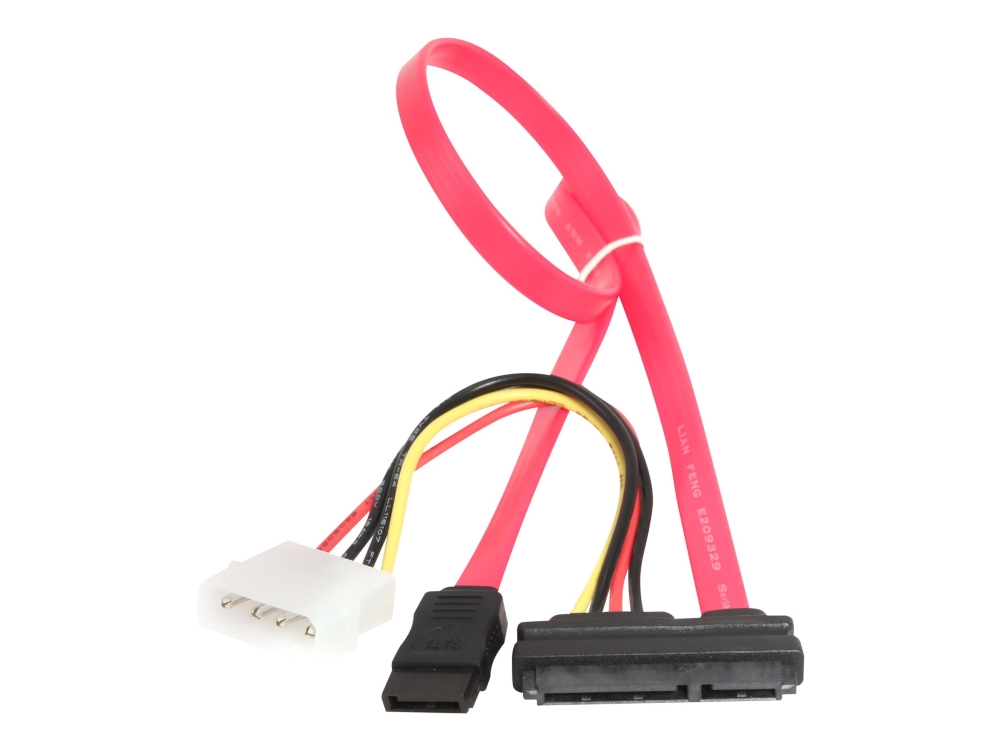 Gembird - SATA-kabel - Serial ATA 150/300/600 - SATA-kombination (hona) till 4 pin intern effekt, SATA - 35 cm | Datortillbehör - Kablar & adaptrar - Datakablar | GameStuff