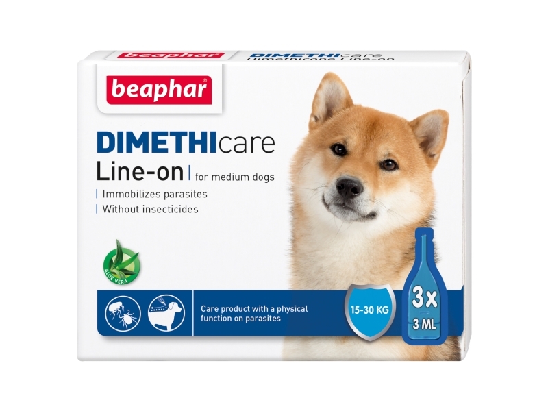 Flea & Tick Line On, loppor och fästingar (Dimethicone) Medium Dog | Sällskapsdjur - Hund - Schampo, balsam och andra vårdprodukter | GameStuff