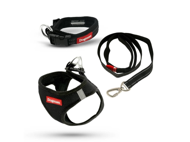Dogman Air Mesh Vadderat Halsband Svart L