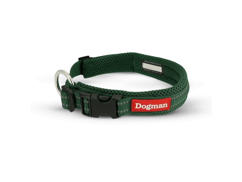 Dogman Air Mesh Vadderat Halsband Olivgrön | Sällskapsdjur - Hund - Hundhalsband | GameStuff