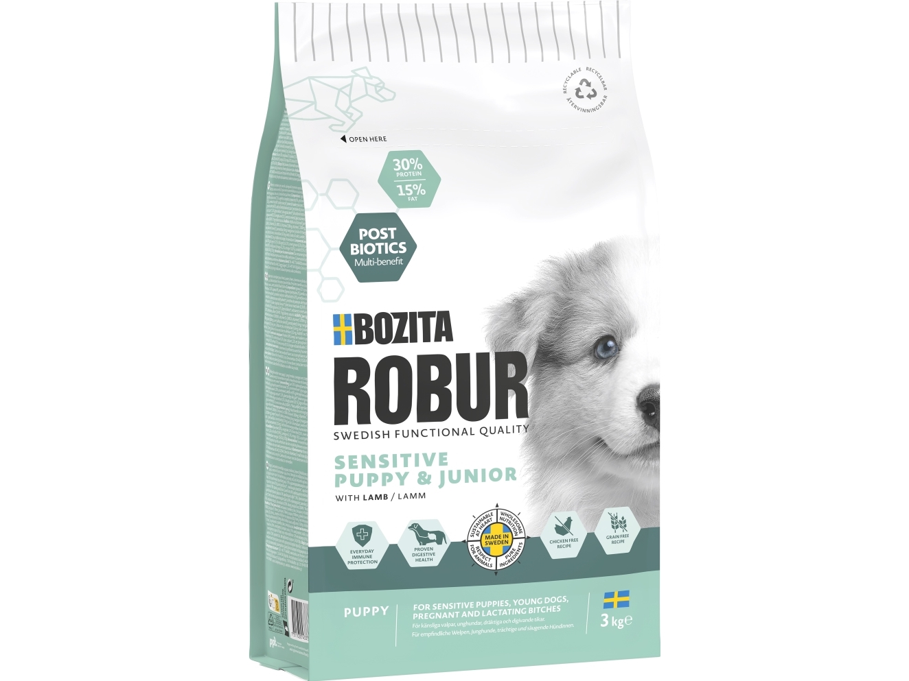 Bozita Robur Sensitive Grain Free Puppy Hundfoder 3Kg