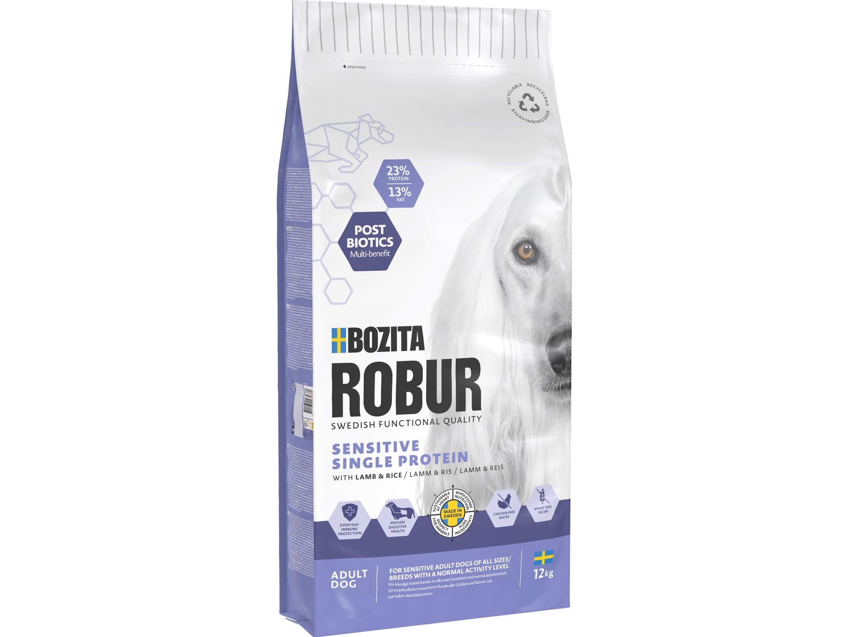 Bozita Robur Adult Sensitive Single Protein Lamb Hundfoder 12Kg