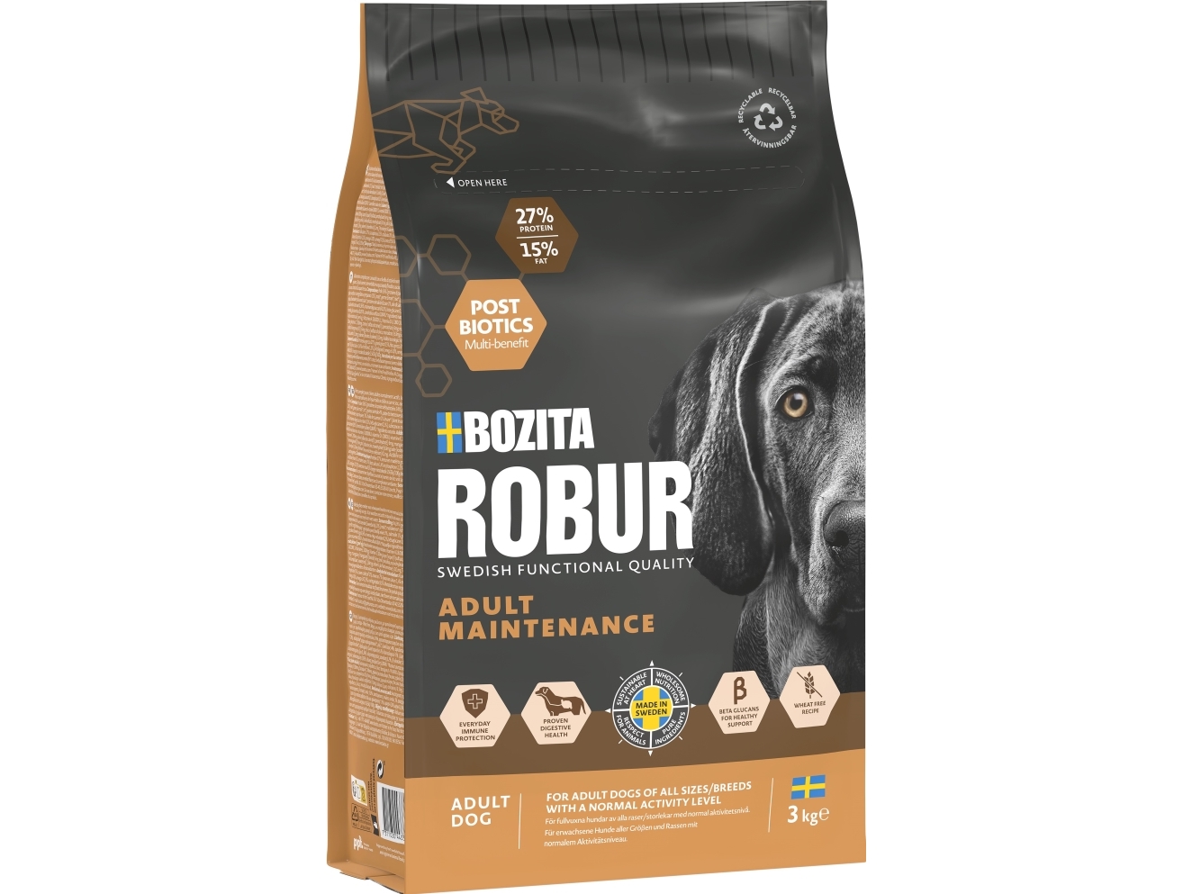 Bozita Robur Adult Maintenance Torrfoder För Hund 3Kg