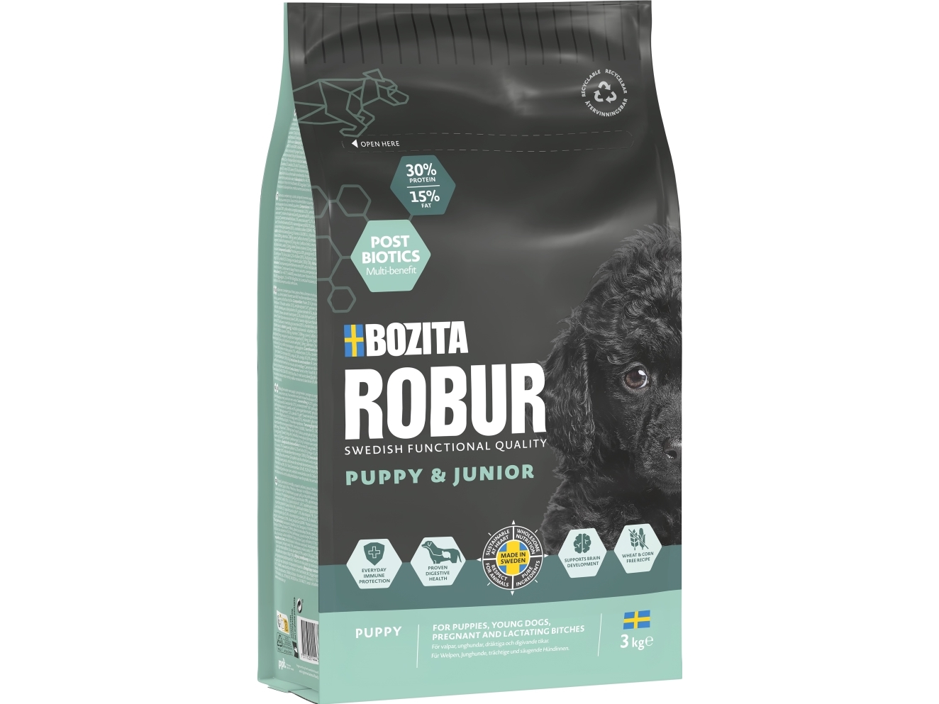 Bozita Robur Puppy &Amp Junior Hundetrockenfutter 3Kg