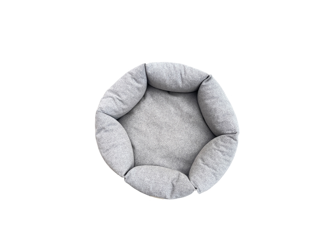 Shiro & Malou Hexa Rest Hundeseng Lysegrå L Ø110cm