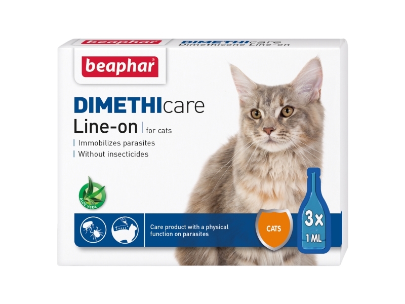 Flea & Tick Line On, loppor och fästingar (Dimethicone) Cat | Sällskapsdjur - Katt - Skötsel & Hygien | GameStuff