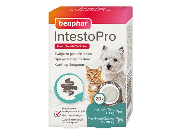 Beaphar IntestoPro, Kat (dyr)/hund, Tabletter, 20 stk, Zeolit, Kasse