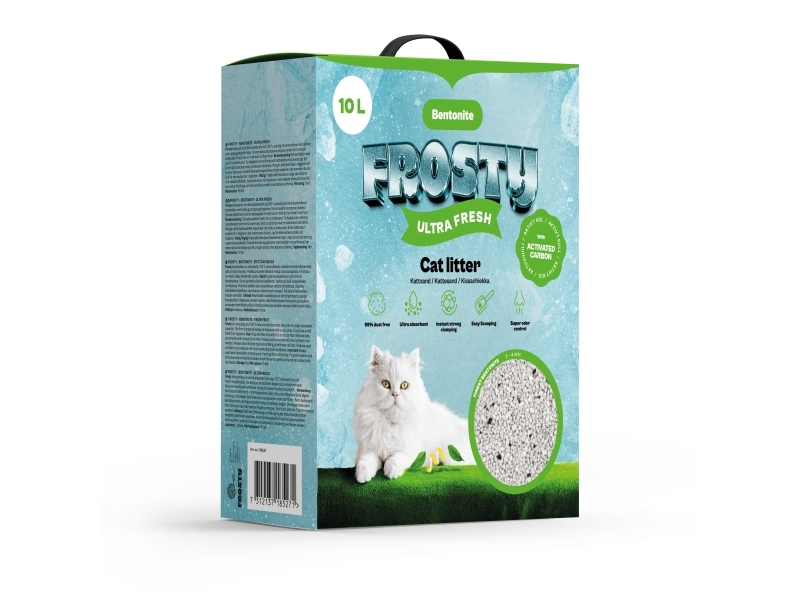 Frosty Bentonite Activated Carbon Ultra Fresh Cat Sand 10L