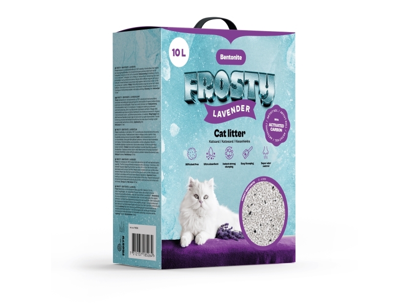 Frosty Bentonit Aktivkohle Lavendel Katzenstreu 10L