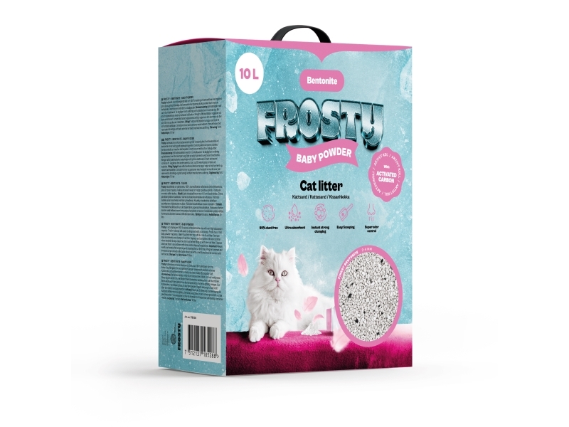 Frosty Bentonite Activated Carbon Baby Powder Cat Sand 10L