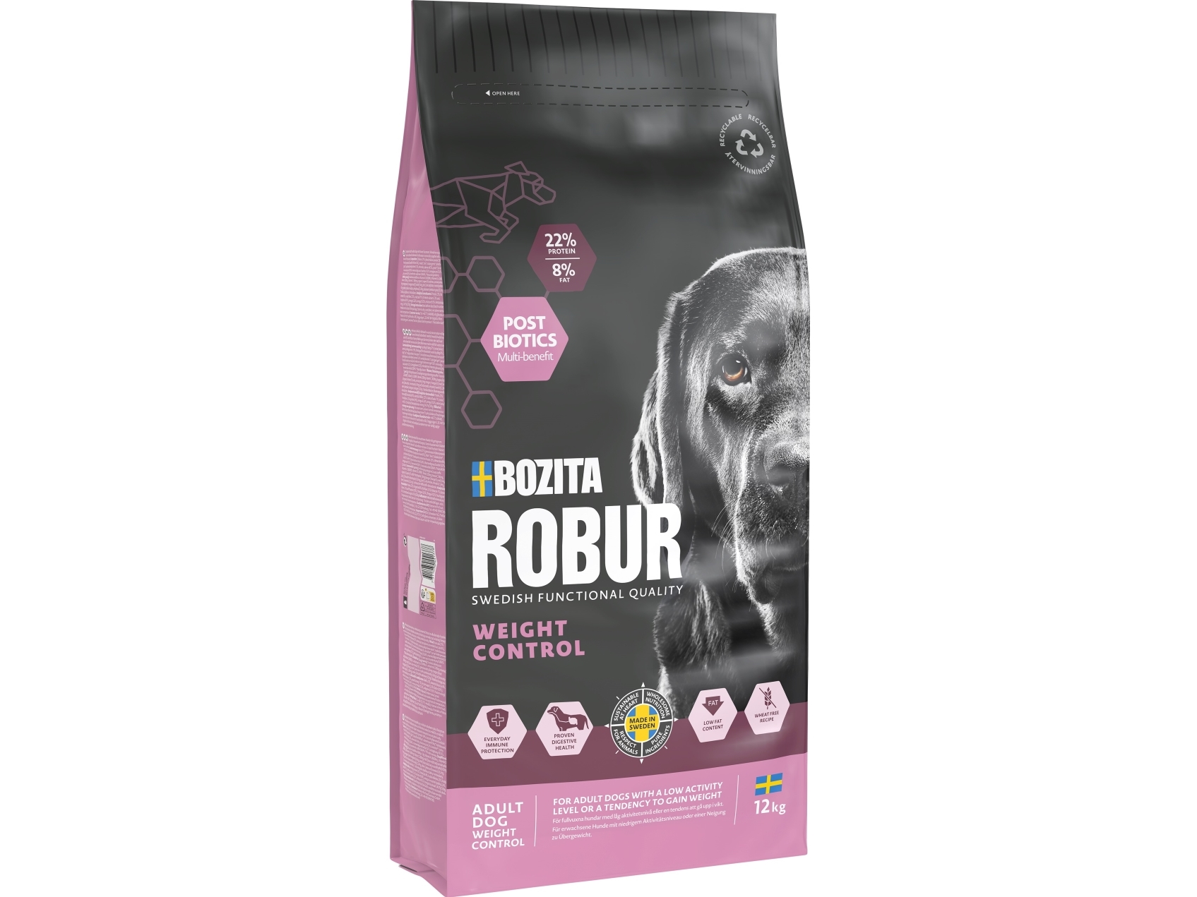 Bozita Robur Adult Weight Control Torrfoder För Hund 12Kg