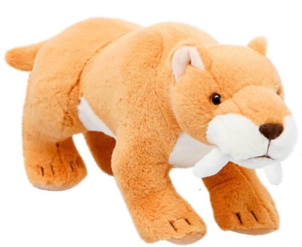 Sabeltiger Smilodon Plysbamse 30X14 Cm - All About Nature