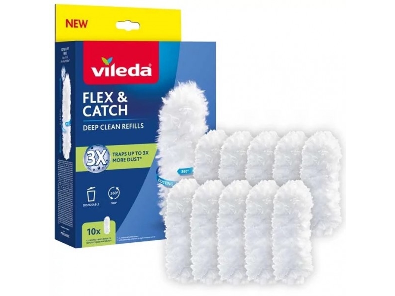 Støvfanger-refills 10 stk - Vileda Flex & Catch