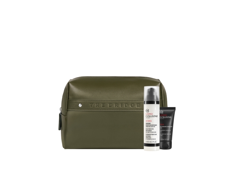 Collistar Set (Uomno Hydra Daily Protective Moisturizer 80Ml + Energizing Cleansing Gel 30Ml + Pouch)