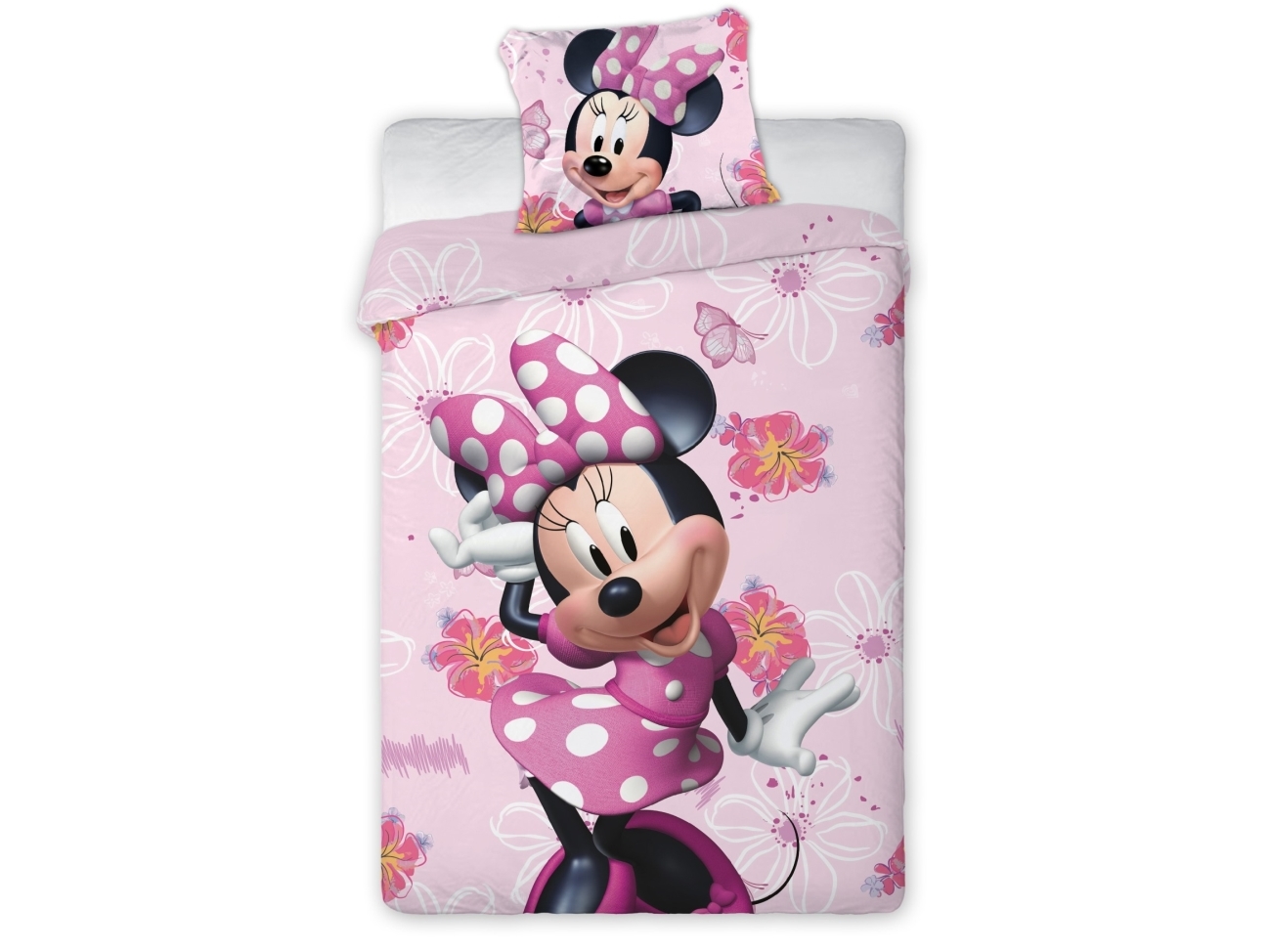 Minnie Mouse Sengetøj - 100 Procent Bomuld