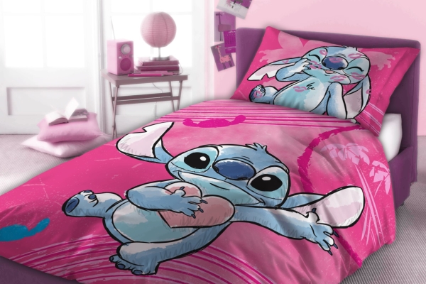 Disney Stitch Sängkläder - 100 procent bomull | Andra leksaksmärken - Disney | GameStuff