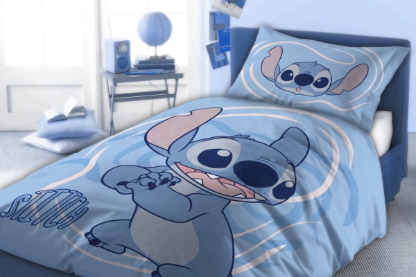 Disney Stitch Sängkläder (Blå) - 100 procent bomull | Andra leksaksmärken - Disney | GameStuff