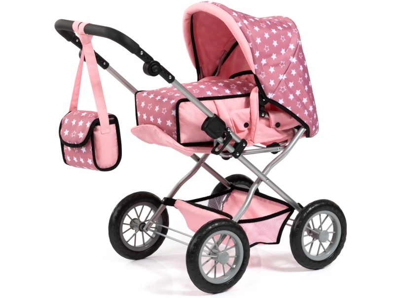 Bayer Design Kombi Grande dukkevogn med lift og pusletaske, pink | Leksaker - Figurer & Dockor - Dockvagnar | GameStuff