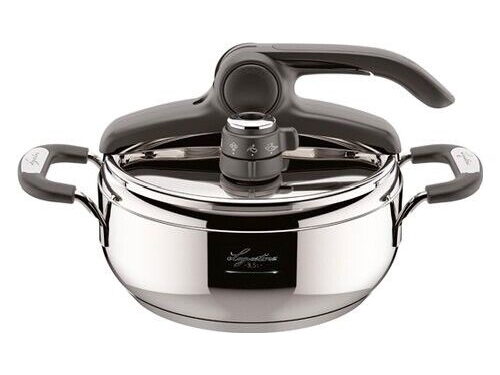 Lagostina 8900524576, 3,5 l, Keramiska, gas, halogen, Induktion, Gjutjärnsplattor, Rostfritt stål, 22 cm, Svart, 2 personer | Köksutrustning - Grytor & pannor - Grytor | GameStuff