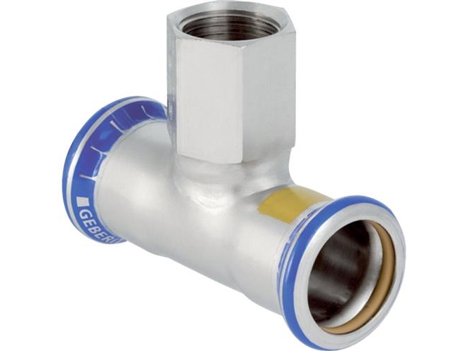 Tee Rfg 88,9-3/4''-88,9 Mm Mapress Edelstahl-T-Stück Mit Gewinde Für Gas