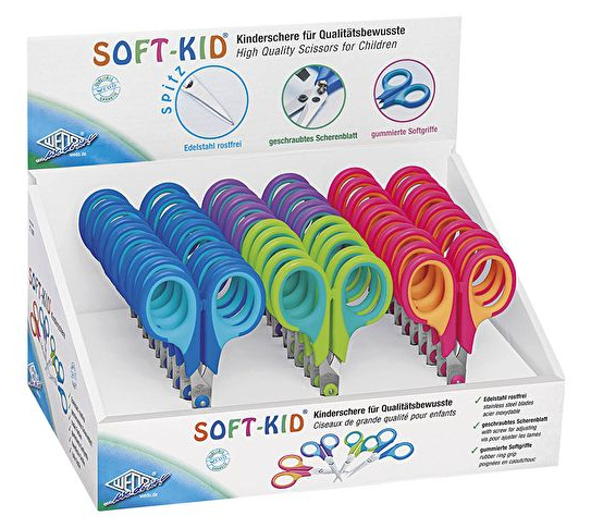 Wedo 77 930, Barn, Lige snit, Sæt, Forskellige farver, Rustfrit stål, Universel