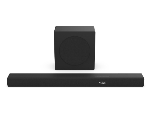 Hisense AX3100Q, 3.1 kanaler, DTS, DTS-HD Master Audio, DTS:X, Dolby Atmos, Dolby Digital Plus, 280 W, 10,2 cm (4), Trådløs, 16,5 cm (6.5)