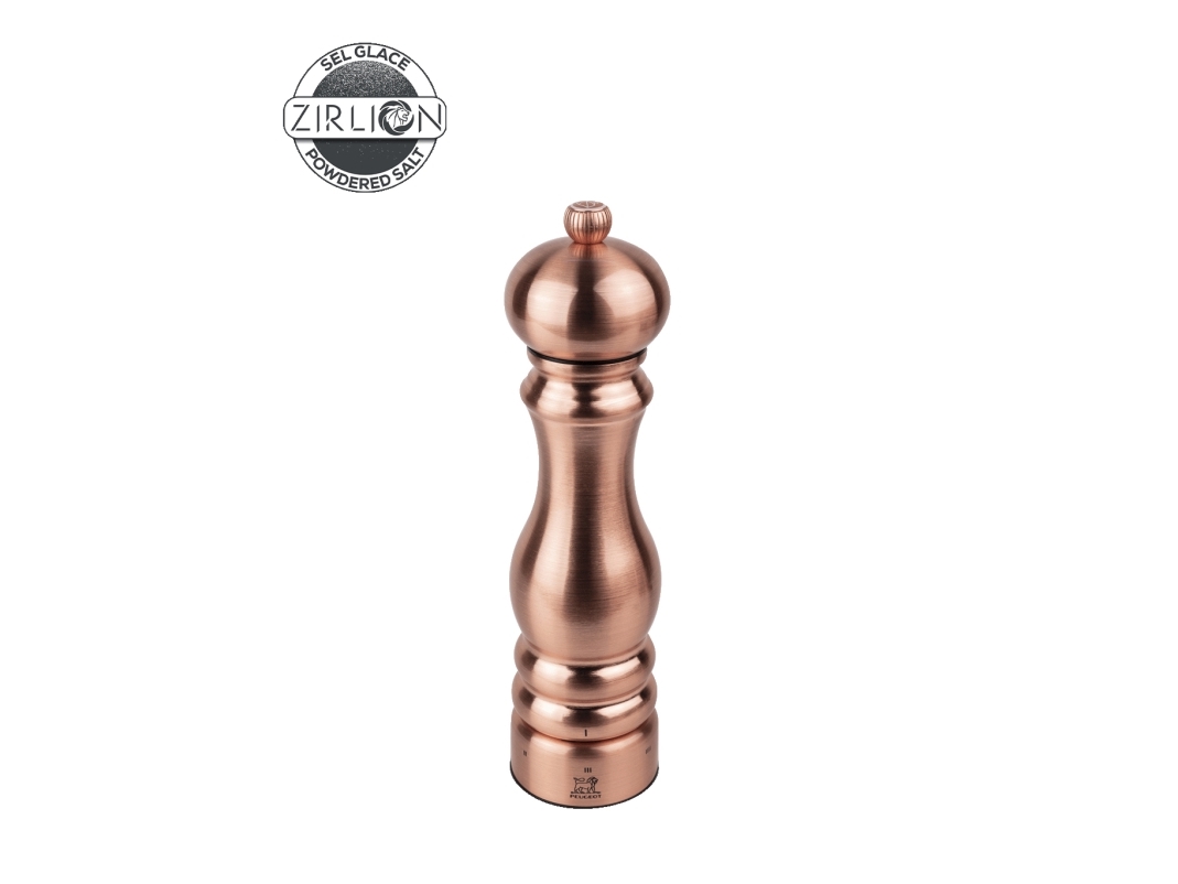 Peugeot Paris Chef, Saltkvarn, Koppar, Rostfritt stål, Rostfritt stål, 220 mm, Frankrike | Bordssättning - Tillbehör för bordet - Salt och peppar | GameStuff