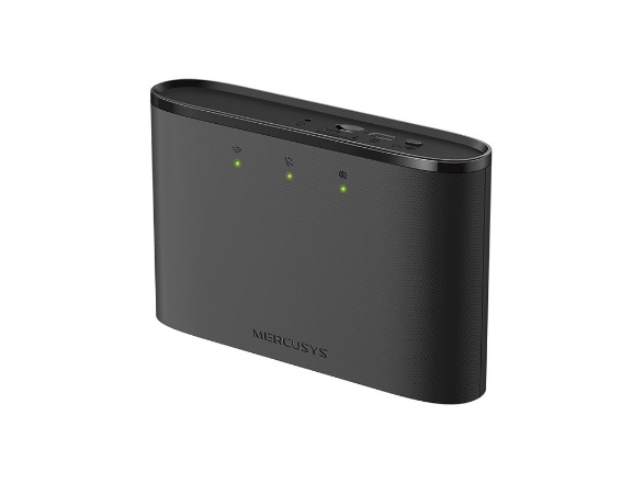 Mercusys MT110, Mobilnät, router, Svart, Batterinivå, Wi-Fi, 802.11a, 802.11b, 802.11g, Wi-Fi 4 (802.11n), 11,54,150 Mbit/s, 2,4 GHz