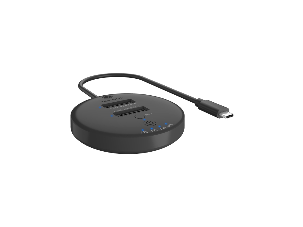 ICY BOX DockingStation f.2xNVMe&SATA M.2SSD,USB Type-C,bis zu 10Gbit/s