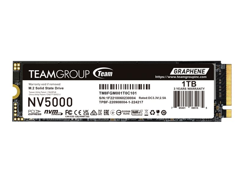 Team Group NV5000 - SSD - 1 TB - inbyggd - M.2 2280 - PCIe 4.0 x4 (NVMe) | Datorkomponenter - Hårddisk & Lagring - SSD | GameStuff
