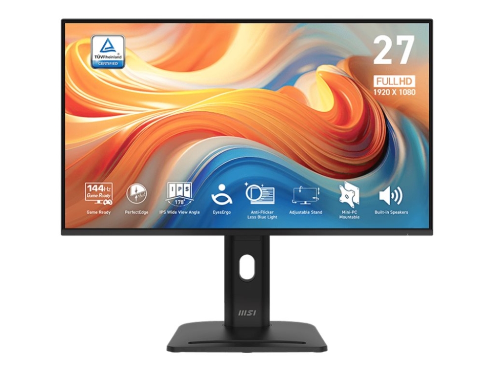 MSI PRO MP275PG E14 - LED-skärm - 27 - 1920 x 1080 Full HD (1080p) @ 144 Hz - IPS - 300 cd/m² - 1500:1 - 1 ms - HDMI, VGA, DisplayPort - högtalare | Datorer & Surfplattor - Datorer - tillbehör - Bildskärmar | GameStuff