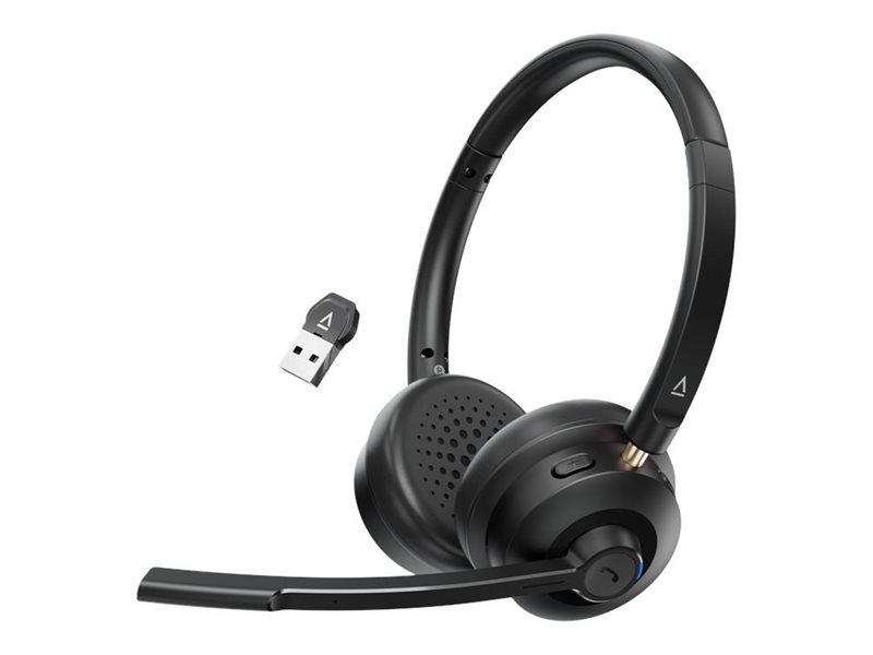 Creative Chat - Headset - On-Ear - Bluetooth/2.4Ghz Funkfrequenz - Kabellos, Kabelgebunden - Usb-C - Schwarz