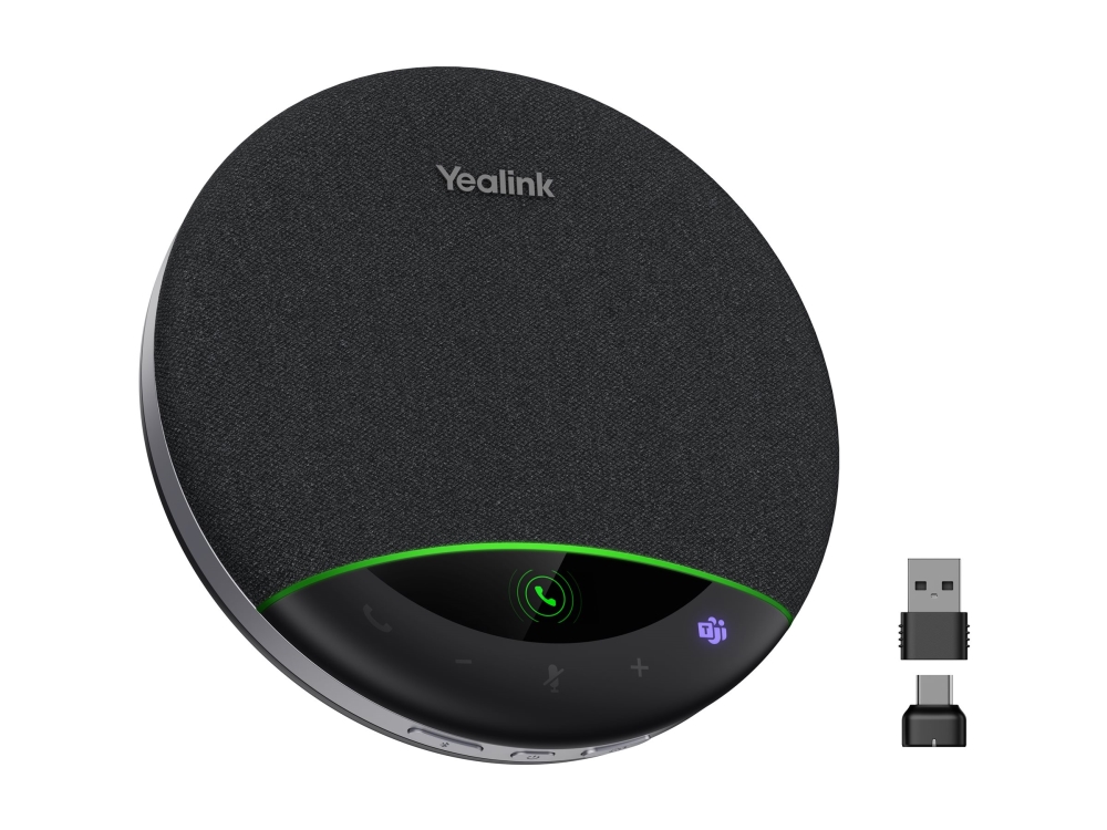Yealink Sp96 Mit Dongle Usb-C/A Freisprecheinrichtung, Universal, Schwarz, Anruf Annehmen/Beenden, Bluetooth-Pairing, Microsoft Teams Button, Stummsc