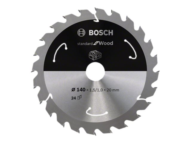 Bosch RUNDSÅG BLAD ACCU STD TRÄ 140X20MM 24T | Elverktyg - Sågblad - Cirkelsågsklinga | GameStuff