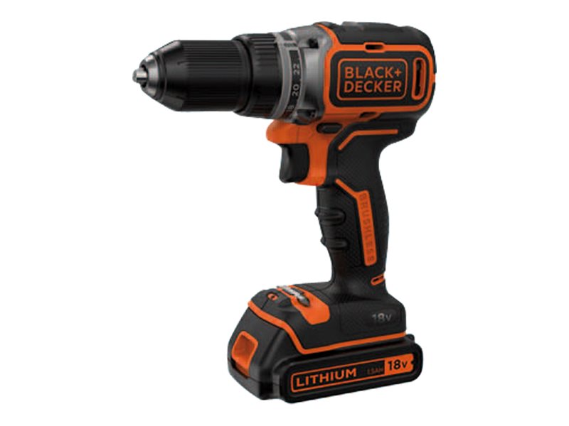 BLACK+DECKER BL186KB-QW - Borr/drivare - sladdlös - 2 hastigheter - nyckellös chuck 13 mm - 52 N·m - 2 batterier - 18 V | Elverktyg - DIY - Elverktyg 230V - Borrmaskin | GameStuff