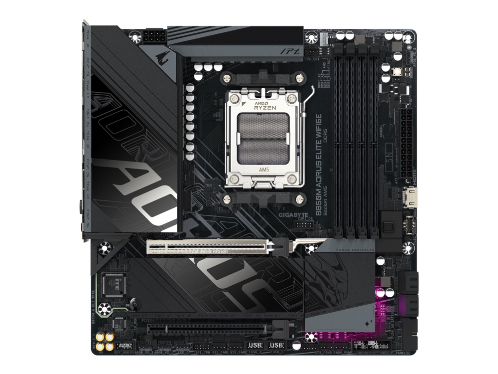 Gigabyte B850m Aorus Elite Wifi6e Ice, Amd, Sockel Am5, Amd Ryzen 7000-Serie, Amd Ryzen 8000-Serie, Amd Ryzen 9000-Serie, Sockel Am5, Ddr5-Sdram, 256