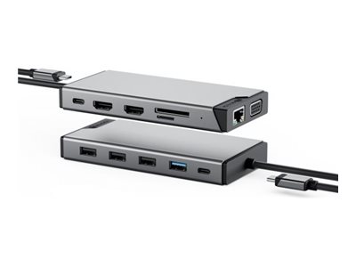Alogic Dv3 - Minidock - Usb-C - 2 X Hdmi, Vga - 1Gbe