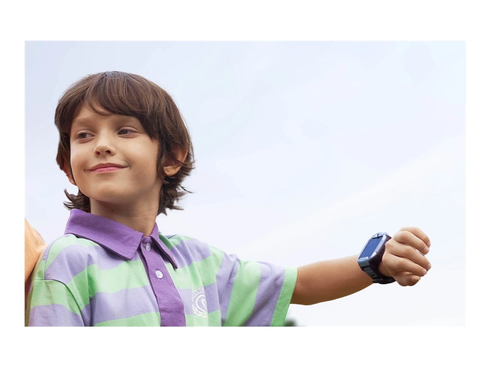 Mibro Kids Z5 - Smart ur med rem - håndledsstørrelse: op til 247,4 mm - display 1.69 - 128 MB - Wi-Fi, Bluetooth, LTE - 4G - 2 Megapixel kamera - blå