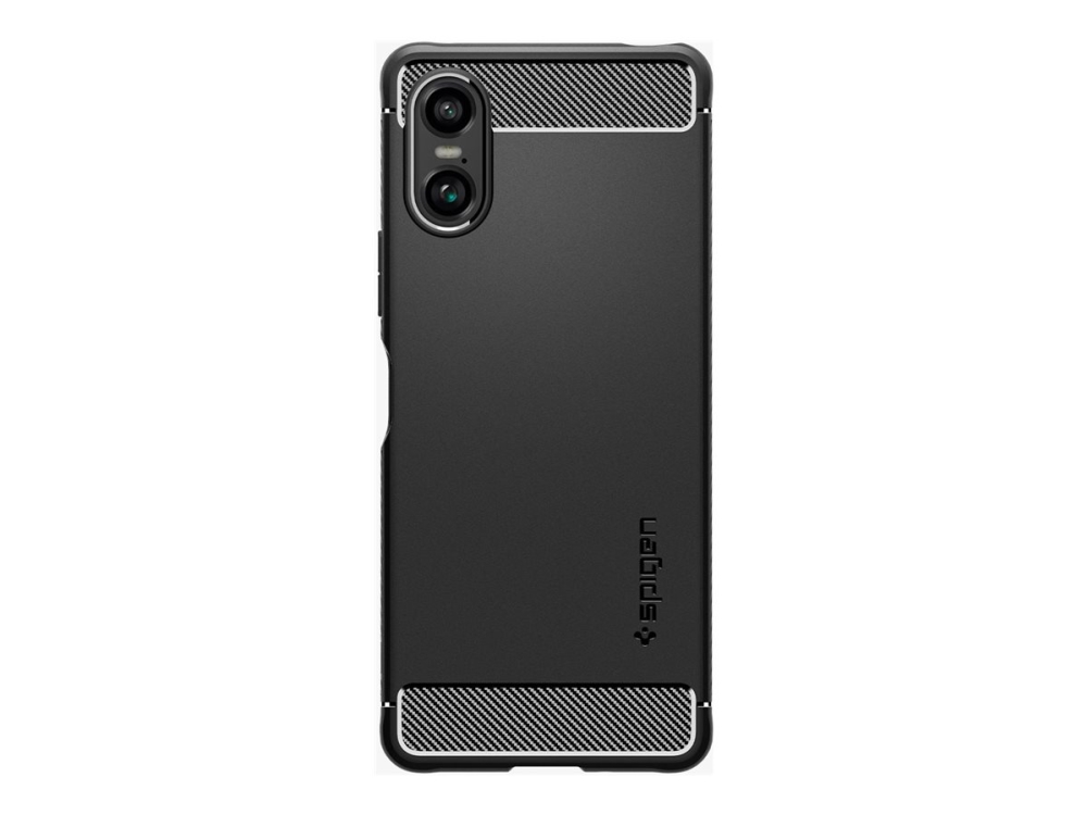 Spigen Rugged Armor - Baksidesskydd för mobiltelefon - termoplastisk polyuretan (TPU) - svart - för Sony XPERIA 10 IV | Tele & GPS - Mobil reservdelar - Höljesdelar | GameStuff