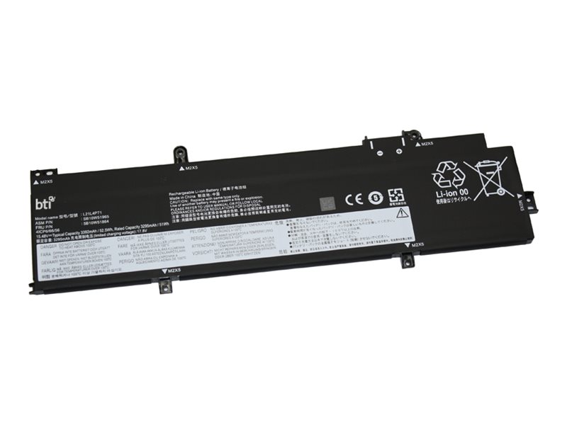 Bti - Batteri Til Bærbar Computer (Svarende Til: Lenovo L21l4p71) - 11.58V - Litiumion - 3-Cellet - 3390 Mah - 39.3 Wh