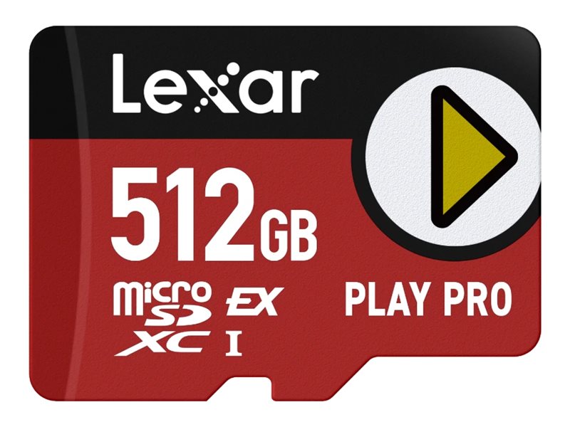 Lexar PLAY PRO - Flashhukommelseskort - 512 GB - Video Class V30 / UHS-I - microSDXC UHS-I