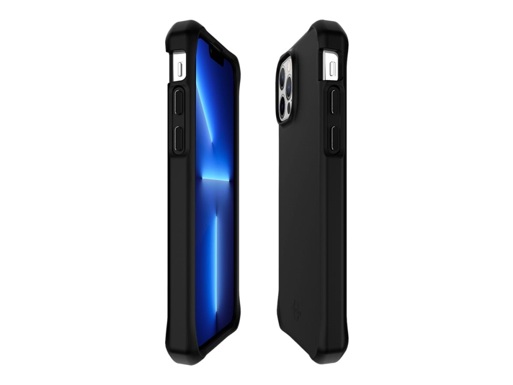 ITSKINS Spectrum//MAGSILK - Bagsidecover til mobiltelefon - til MagSafe - MagSafe-kompatibilitet - termoplastisk polyuretan (TPU) - sort - for Apple iPhone 13 Pro