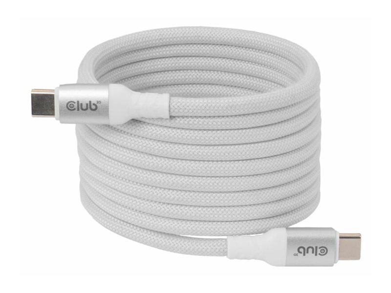 Club3d Club 3D Usb-C Magnetic-Coil Cable White, Usb C, Usb C