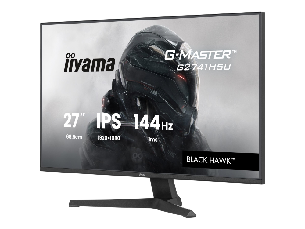 Iiyama G-Master Black Hawk G2741hsu-B1 - Led-Skærm - Gaming - 27" - 1920 X 1080 Full Hd (1080P) @ 144 Hz - Ips - 350 Cd/M² - 1500:1 - 1 Ms - Hdmi, Di