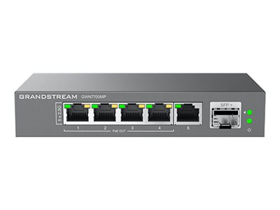 Grandstream GWN7700M Series GWN7700MP - Switch - ohanterad - 5 x 2.5GBase-T + 1 x SFP+ - skrivbordsmodell, väggmonterbar - PoE (57 W) | Datortillbehör - Nätverk - Switchar | GameStuff