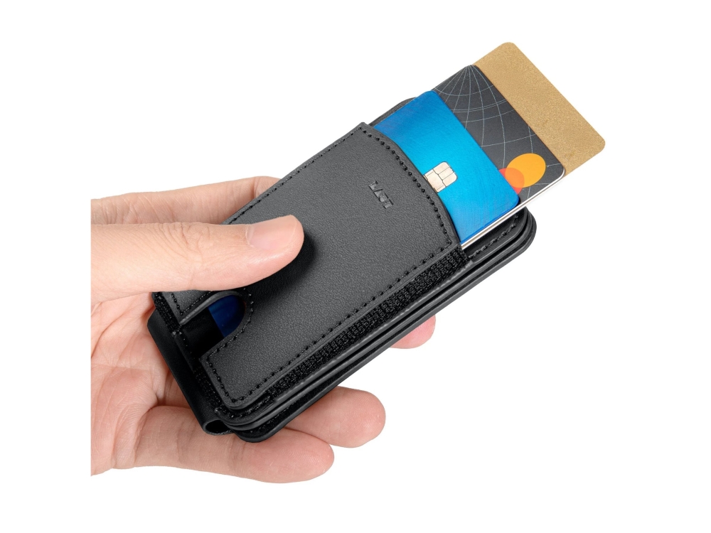 Laut Magadd - Kortholder Til Mobiltelefoner/Kreditkort - Magsafe-Kompatibilitet - 50 % Polyuretan, 40% Stål, 10% Magnet - Sort