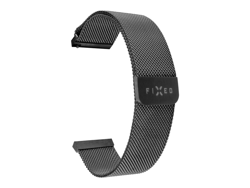 Fixed - Løkke For Smart Watch - 18 Mm, Hurtigfrigivelse - Sort